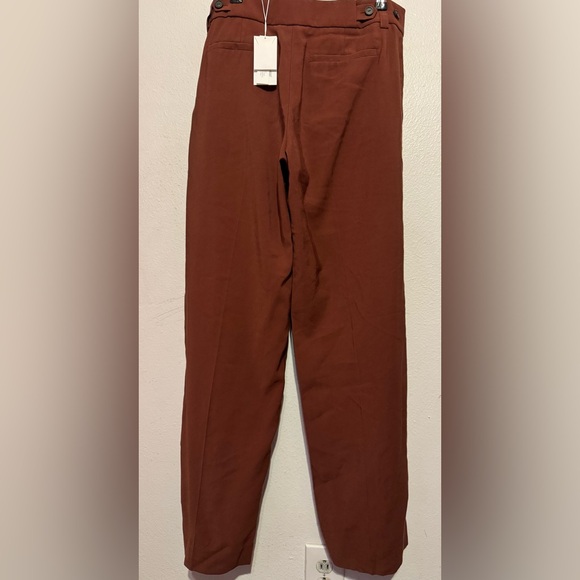 NWT Vince Wide-Leg Tailored Trousers in Brown - Picture 7 of 8